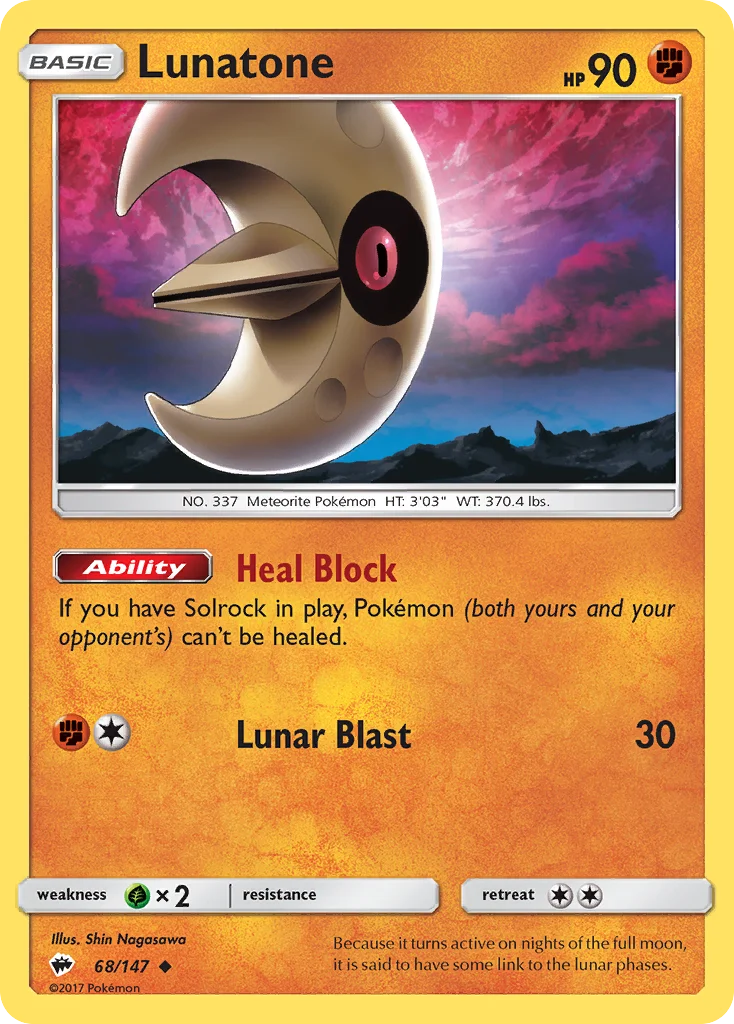 Lunatone Pokemon card