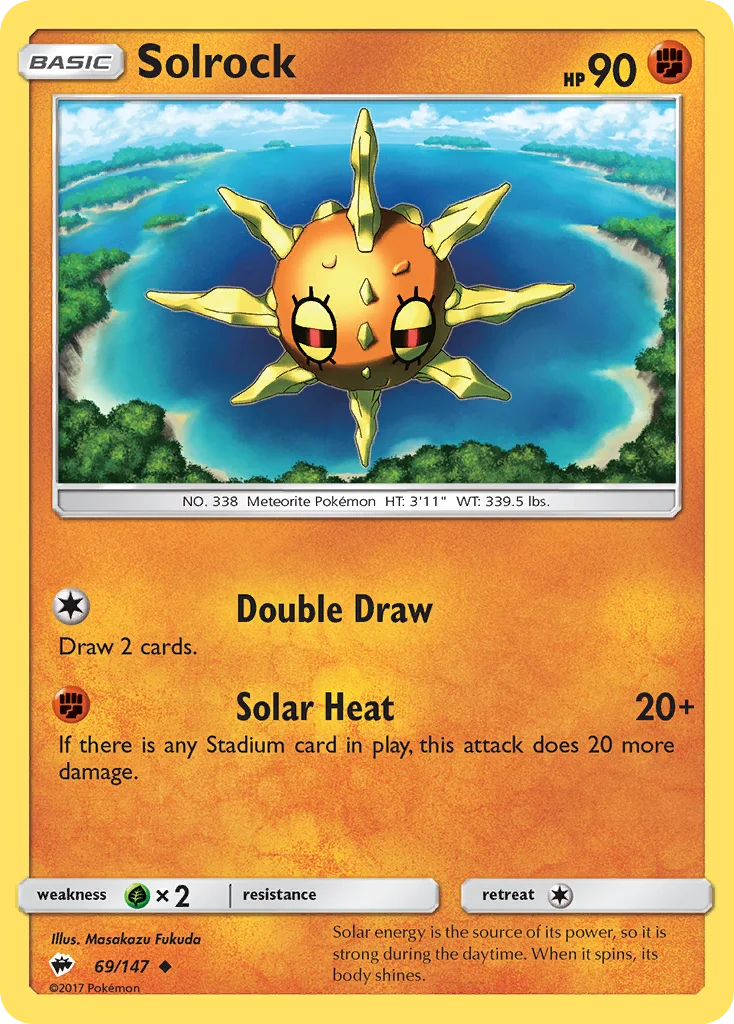 Solrock Pokemon card