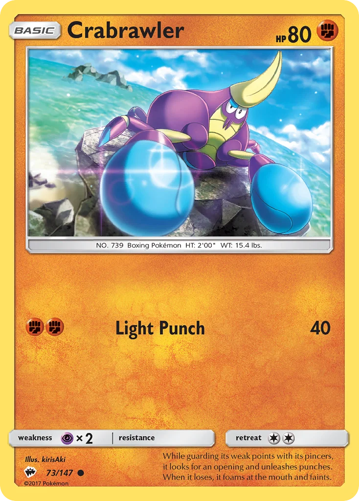 Crabrawler Pokemon card