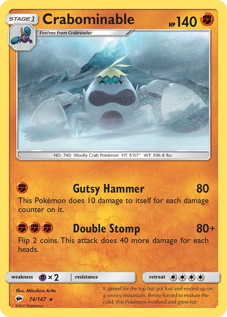 Crabominable Pokemon card