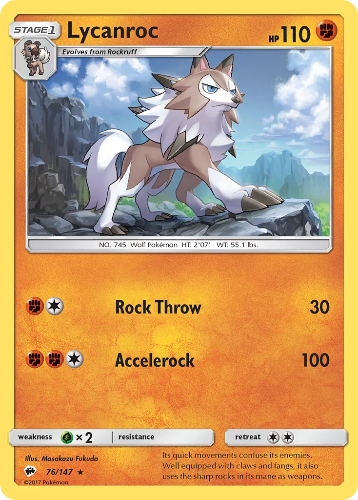 Lycanroc Pokemon card