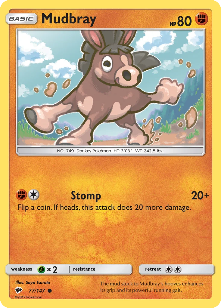 Mudbray Pokemon card