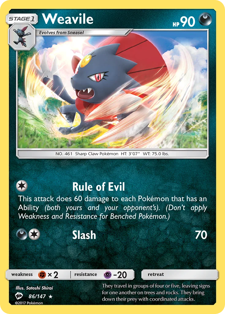 Weavile Pokemon card