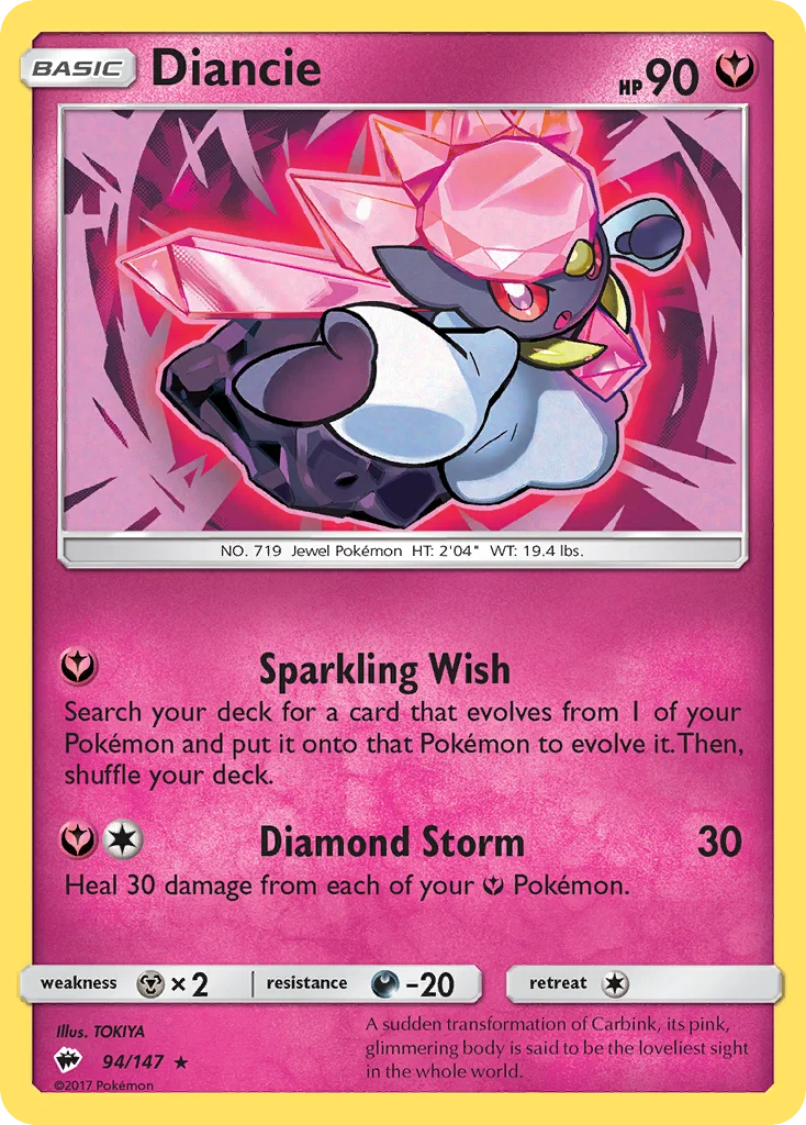 Diancie Pokemon card