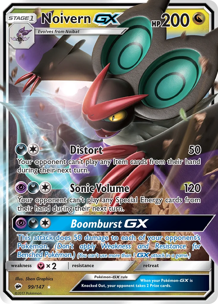 Noivern-GX Pokemon card