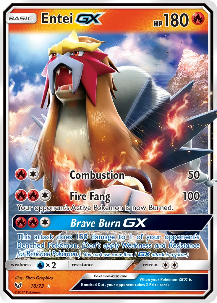 Entei-GX Pokemon card