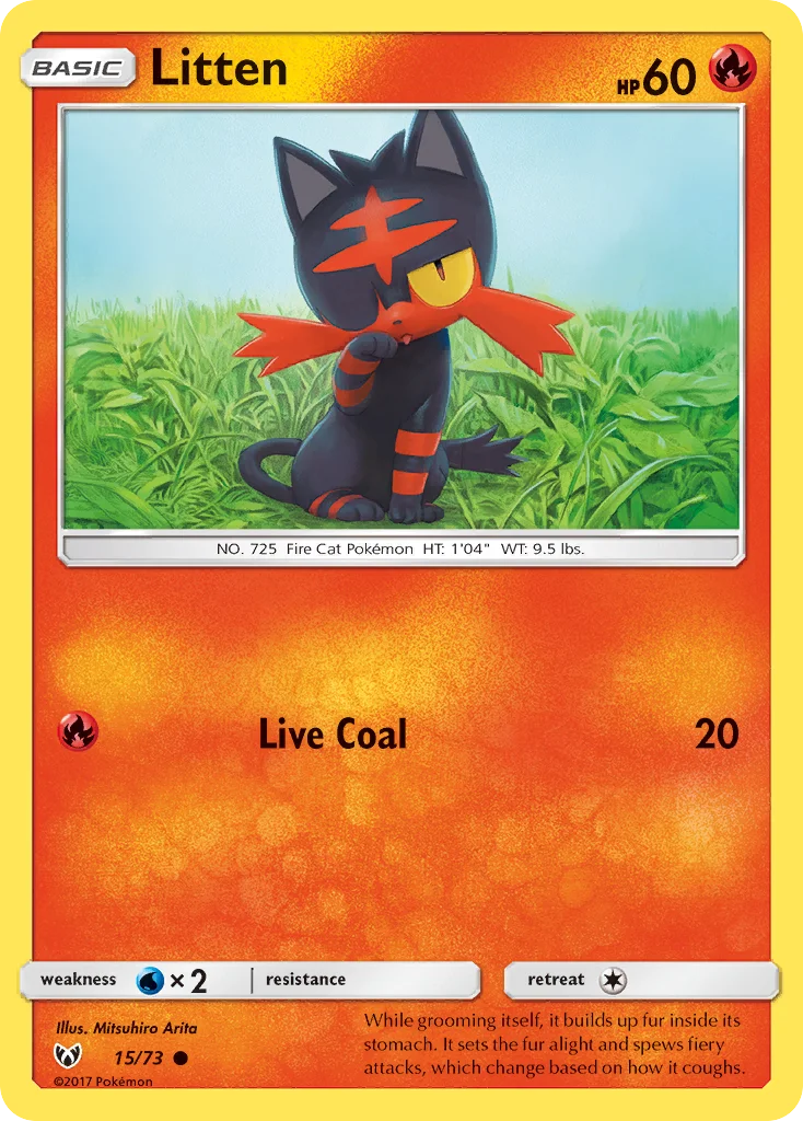 Litten Pokemon card