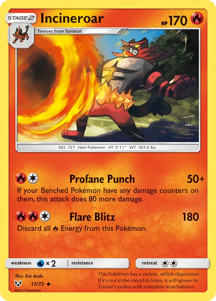 Incineroar Pokemon card