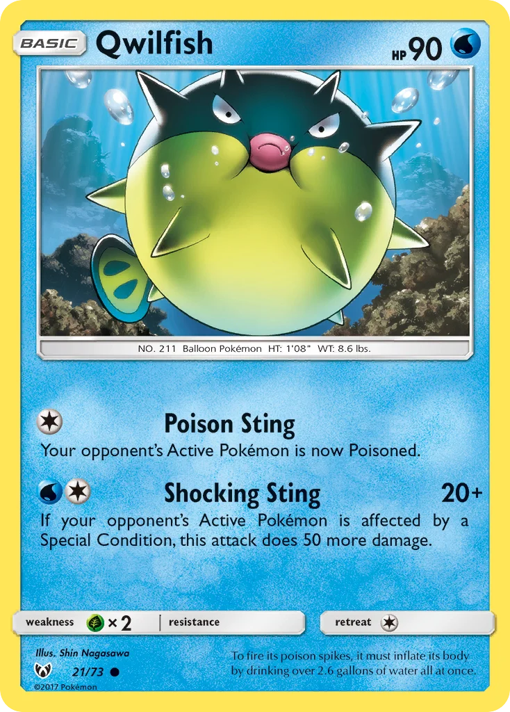 Qwilfish Pokemon card