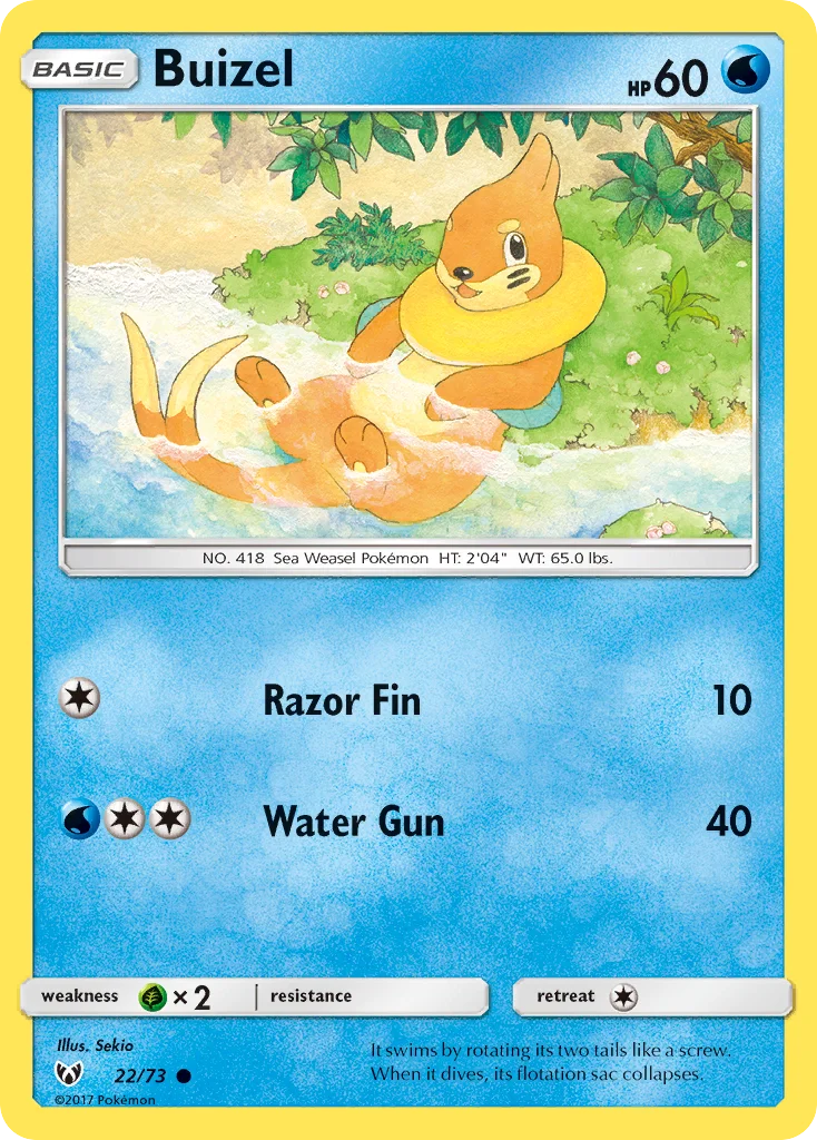 Buizel Pokemon card