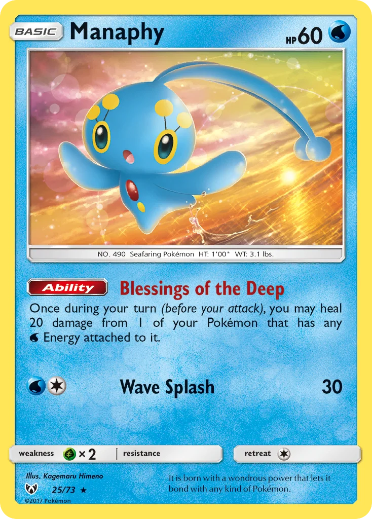 Manaphy Pokemon card