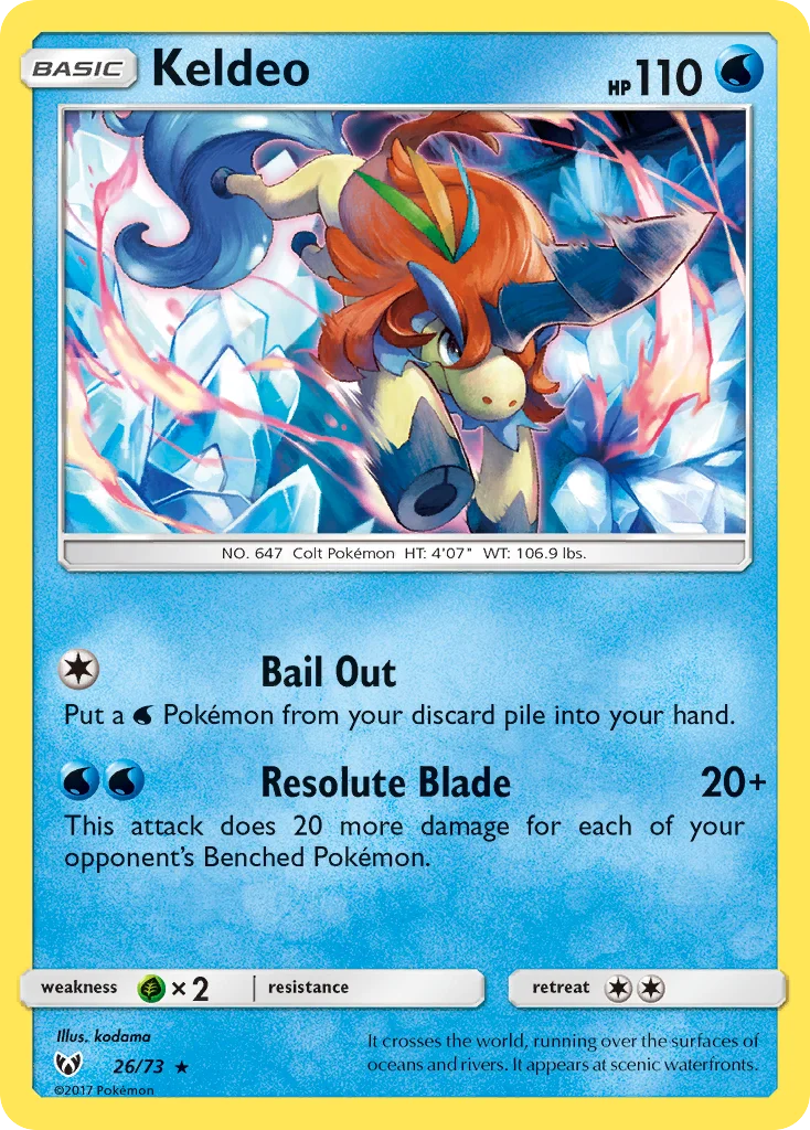 Keldeo Pokemon card