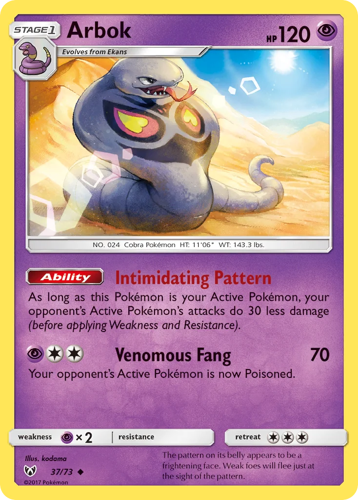 Arbok Pokemon card