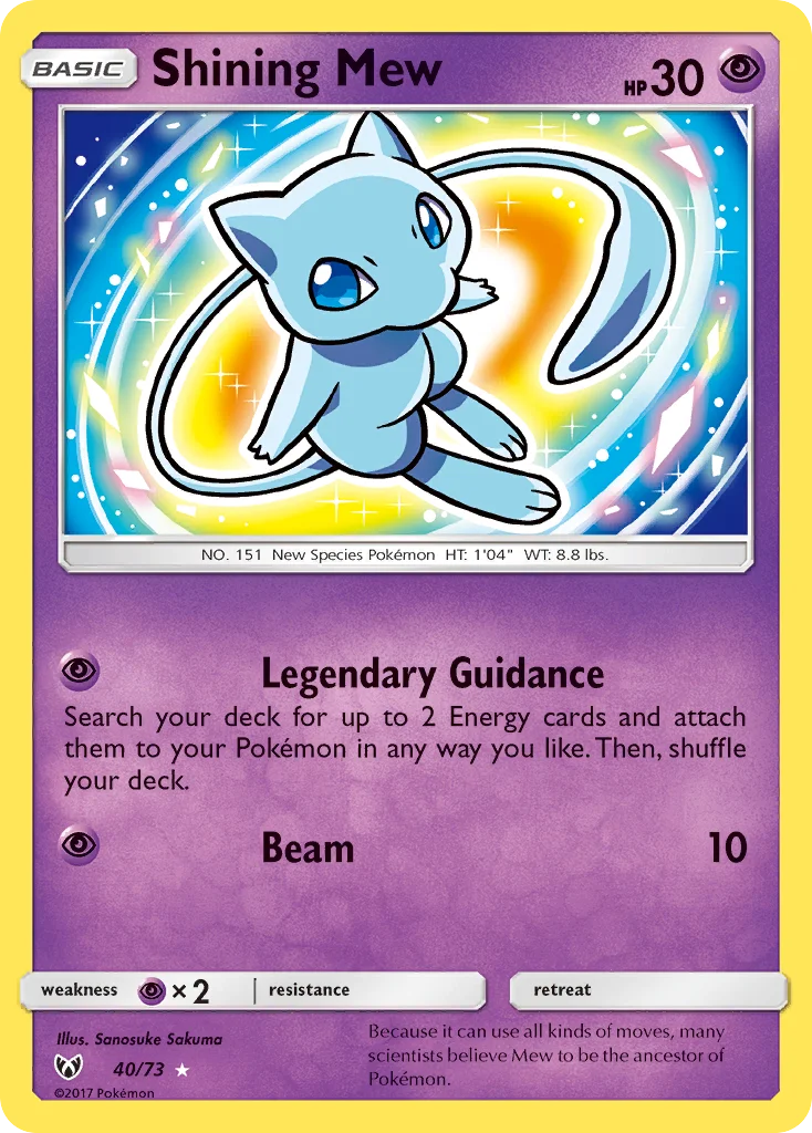 Shining Mew Pokemon card