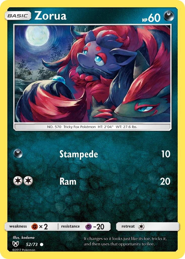 Zorua Pokemon card