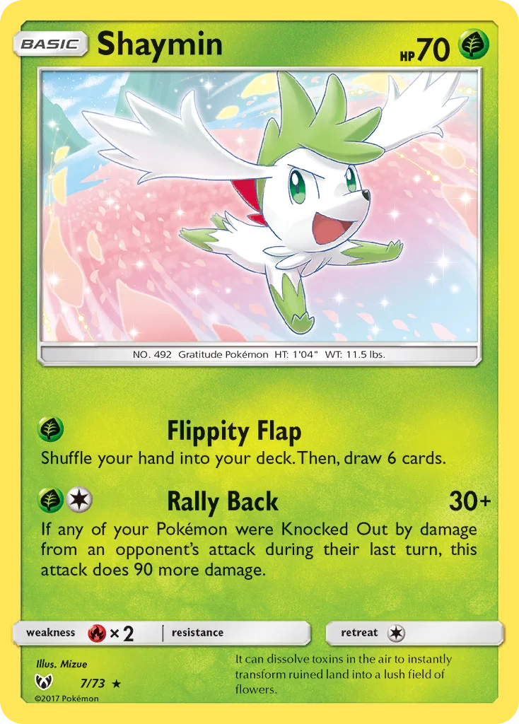 Shaymin Pokemon card