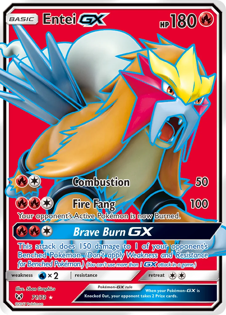 Entei-GX Pokemon card