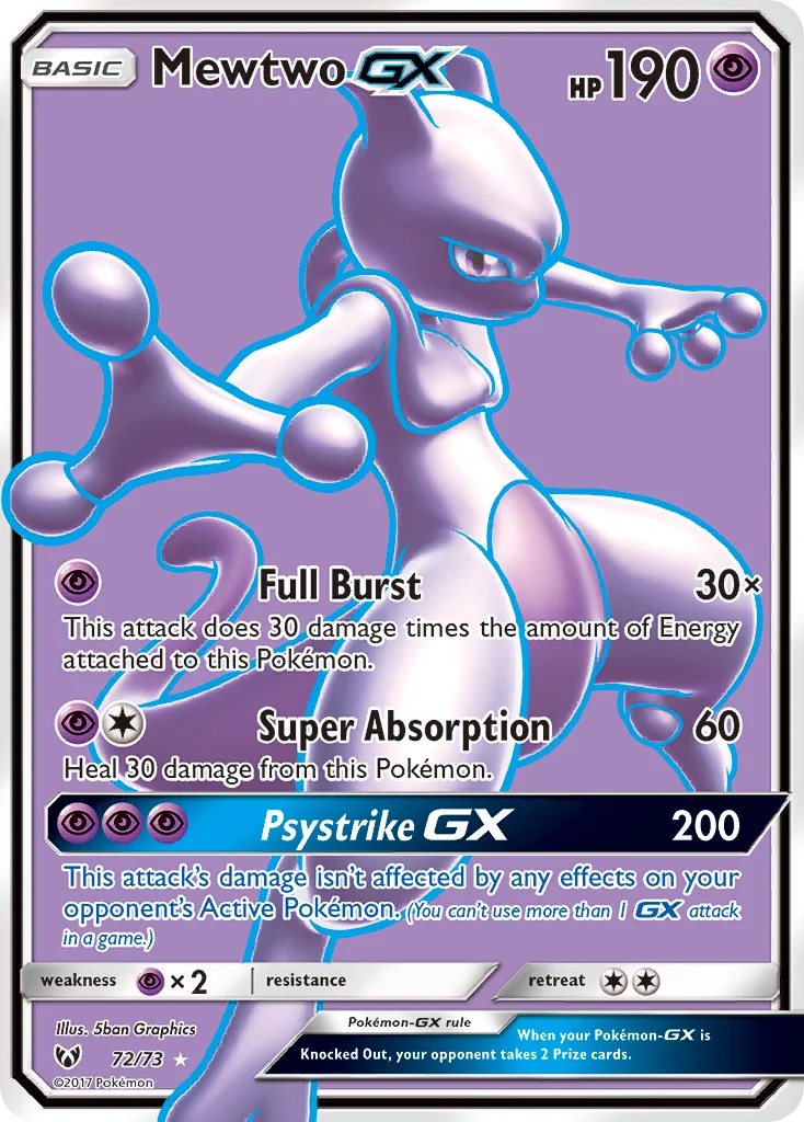 Mewtwo-GX Pokemon card