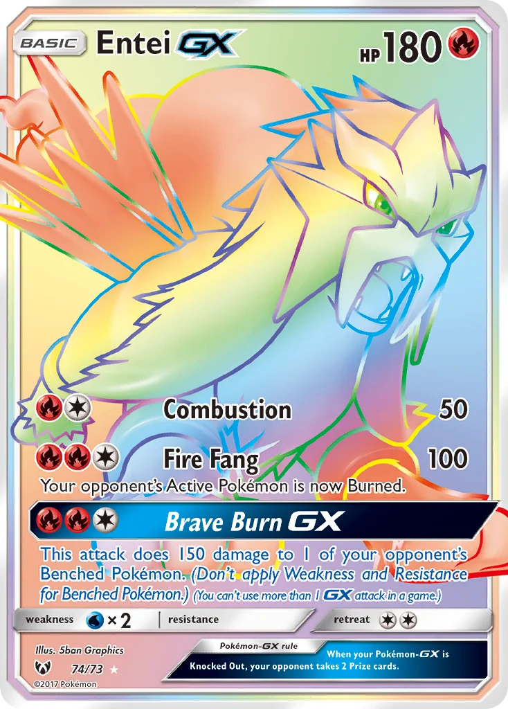 Entei-GX Pokemon card