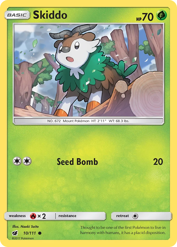 Skiddo Pokemon card