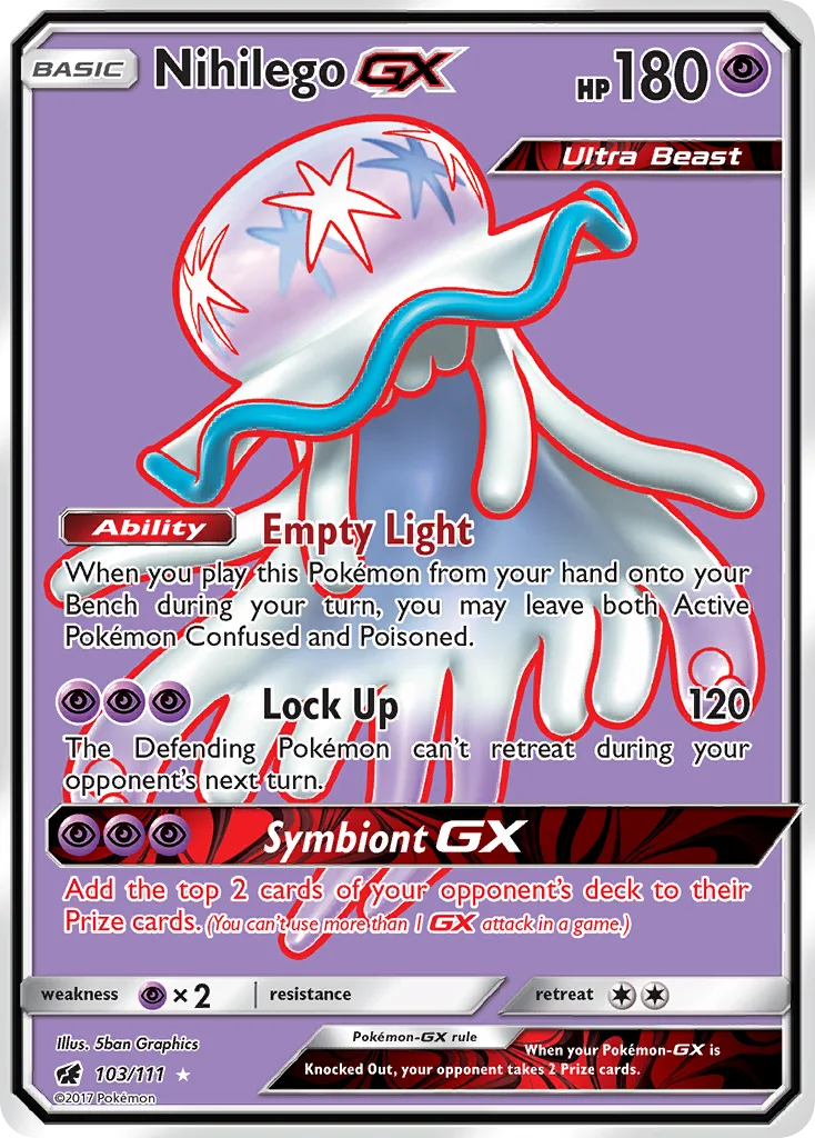 Nihilego-GX Pokemon card