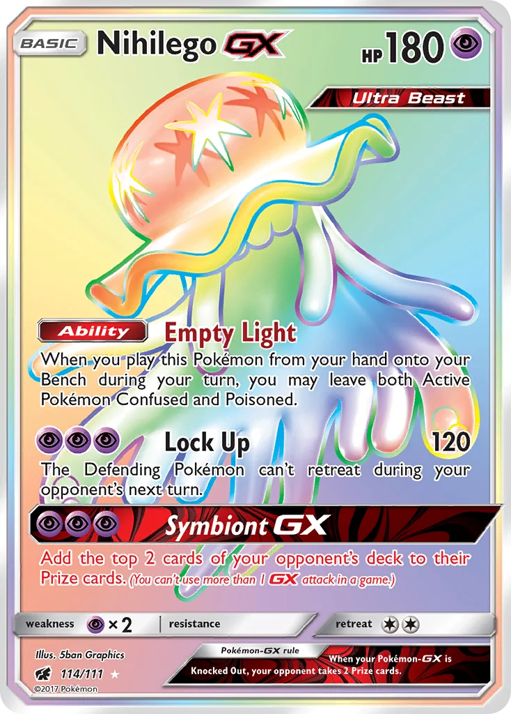 Nihilego-GX Pokemon card