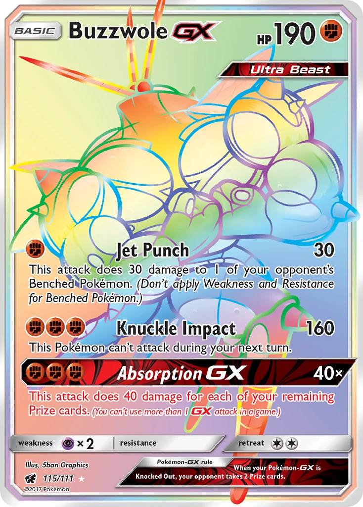 Buzzwole-GX Pokemon card