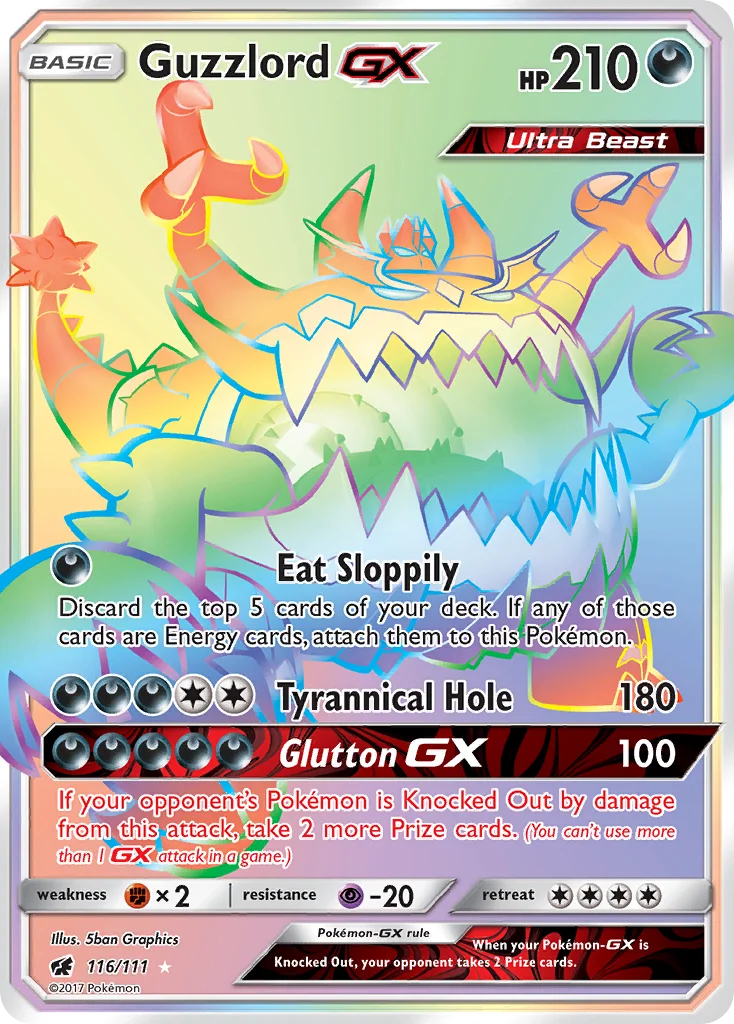 Guzzlord-GX Pokemon card