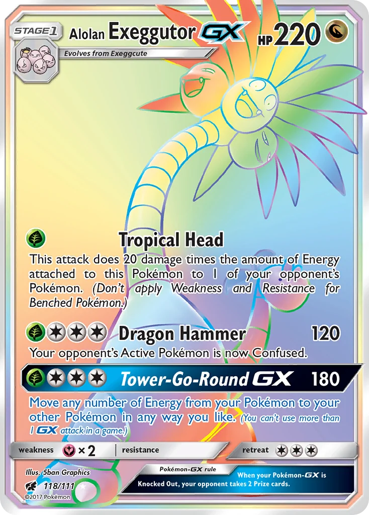 Alolan Exeggutor-GX Pokemon card