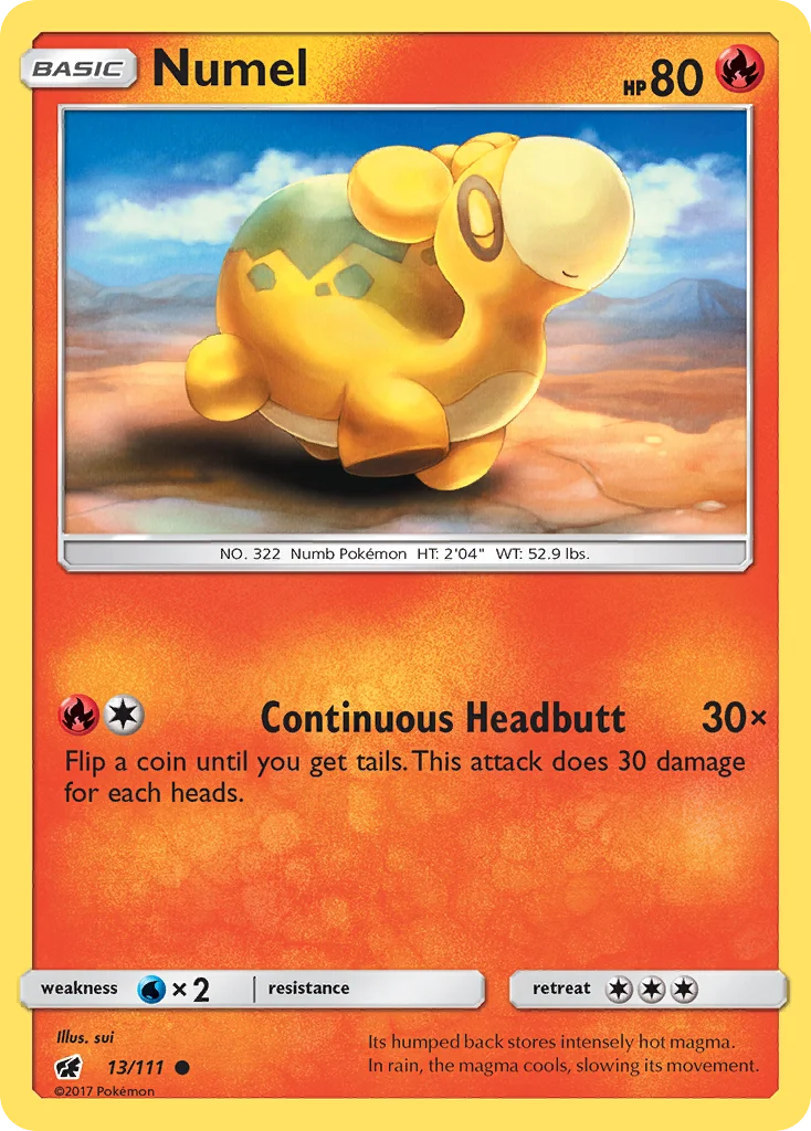 Numel Pokemon card