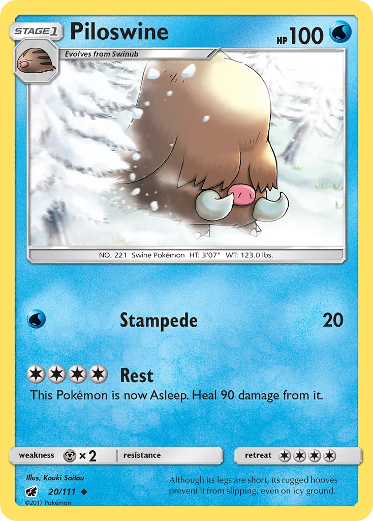 Piloswine Pokemon card