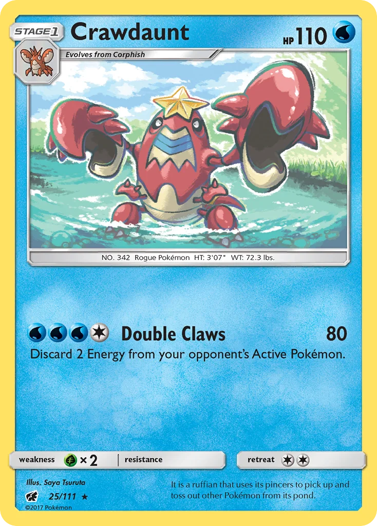 Crawdaunt Pokemon card