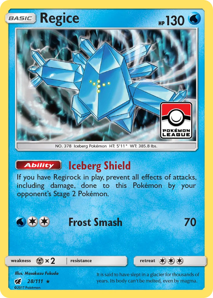 Regice Pokemon card