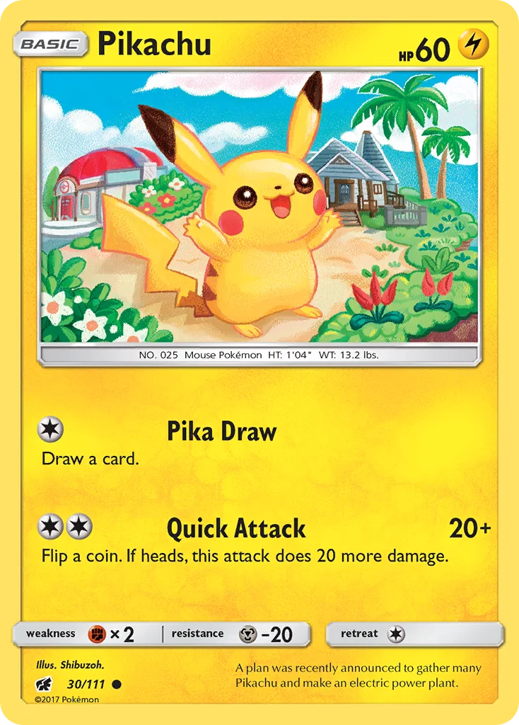 Pikachu Pokemon card