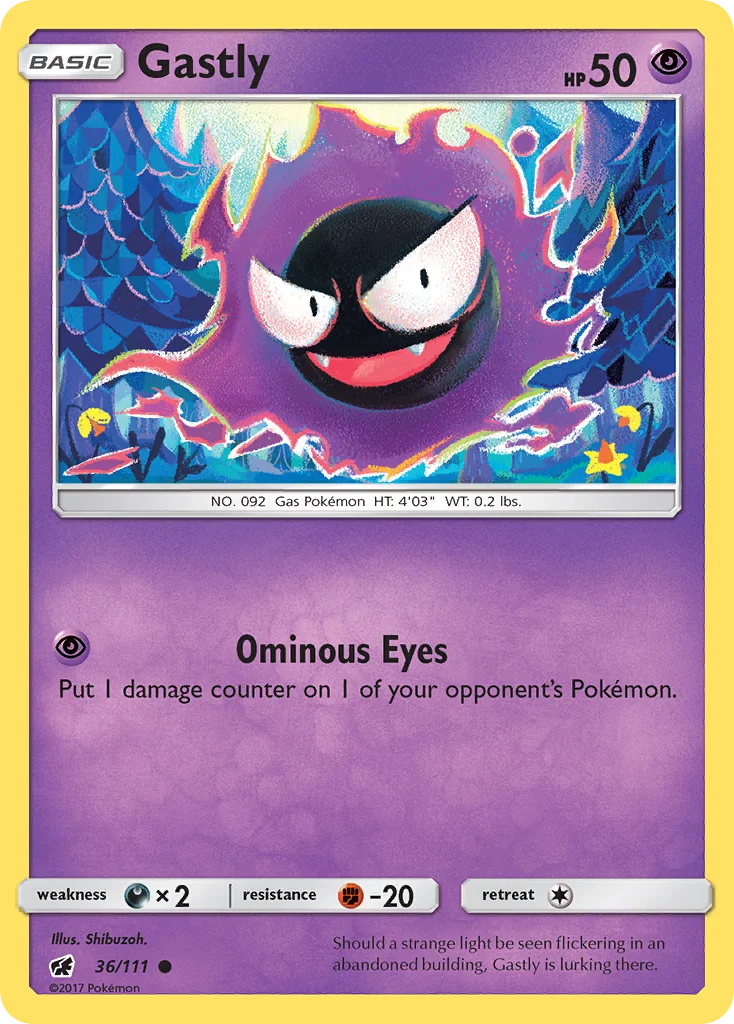 Gastly Pokemon card