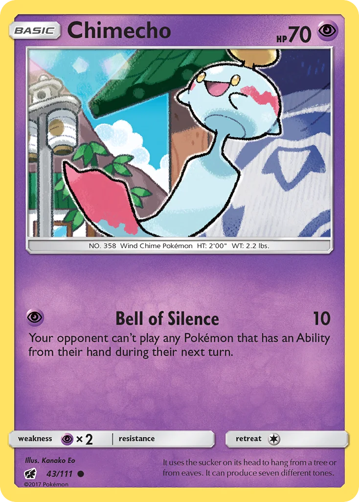 Chimecho Pokemon card