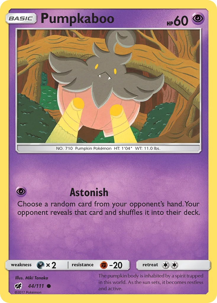 Pumpkaboo Pokemon card