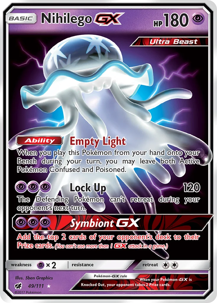 Nihilego-GX Pokemon card
