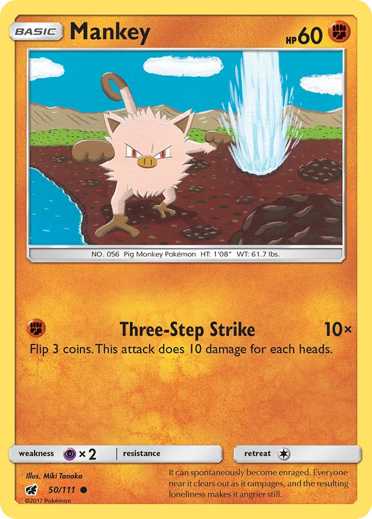 Mankey Pokemon card