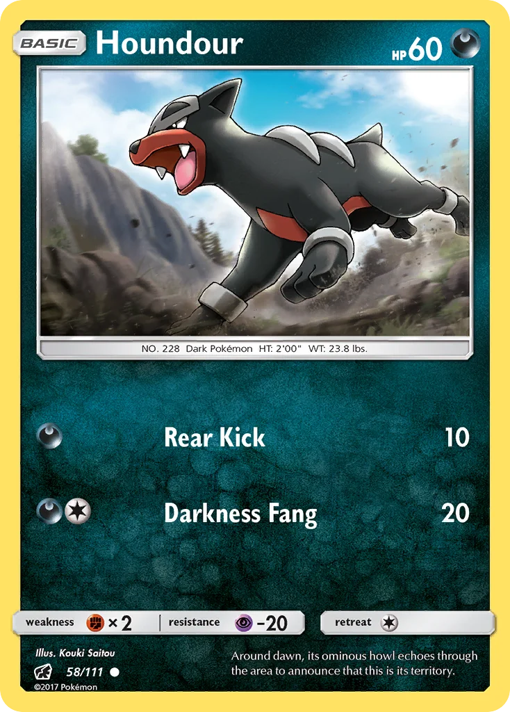 Houndour Pokemon card