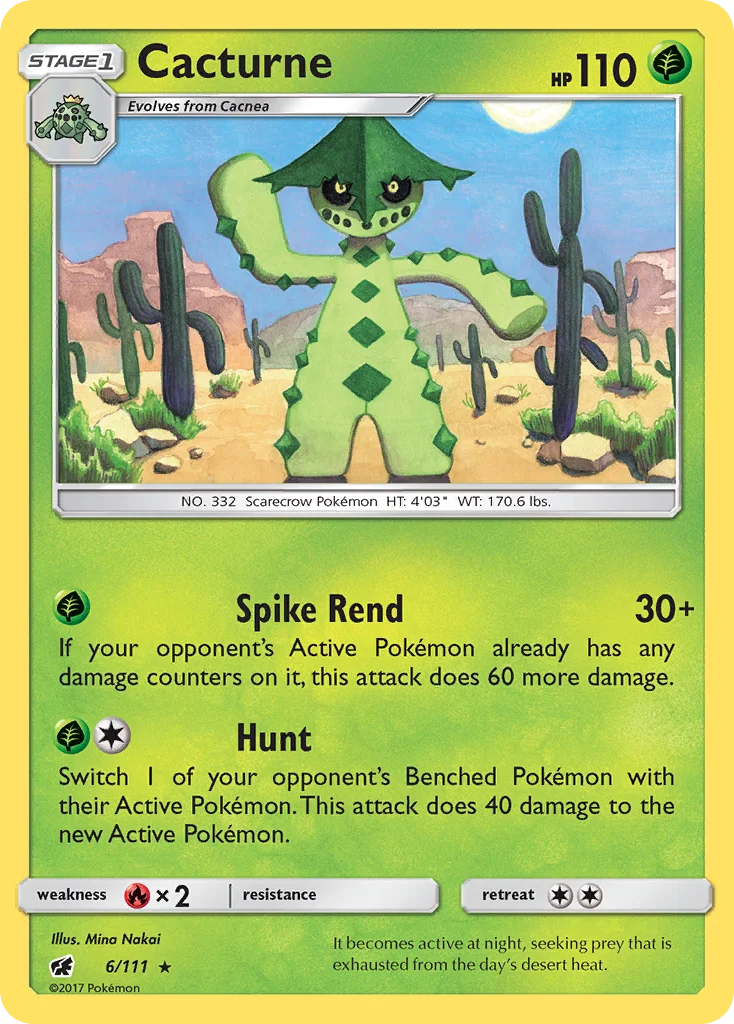 Cacturne Pokemon card