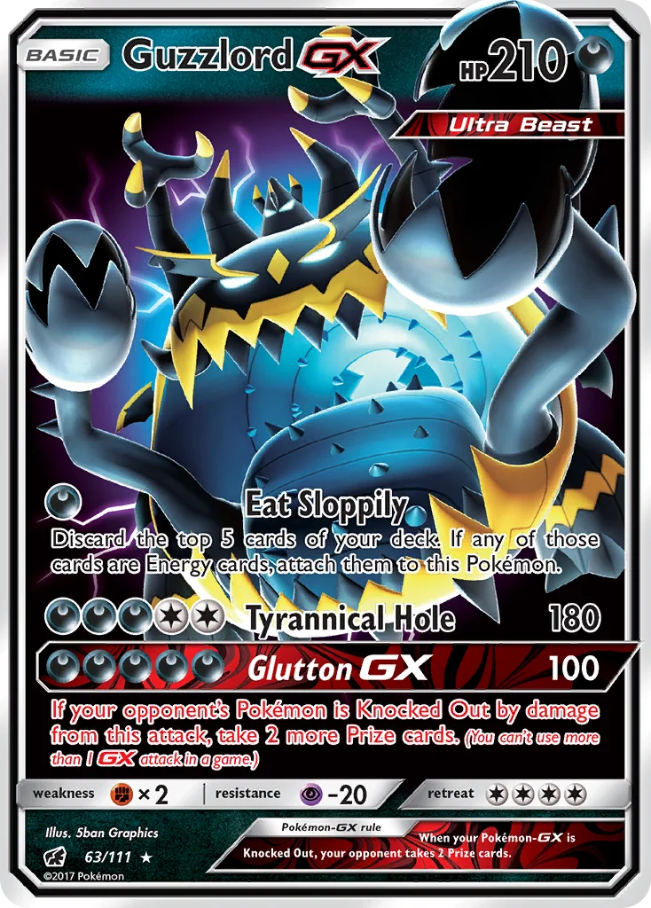 Guzzlord-GX Pokemon card