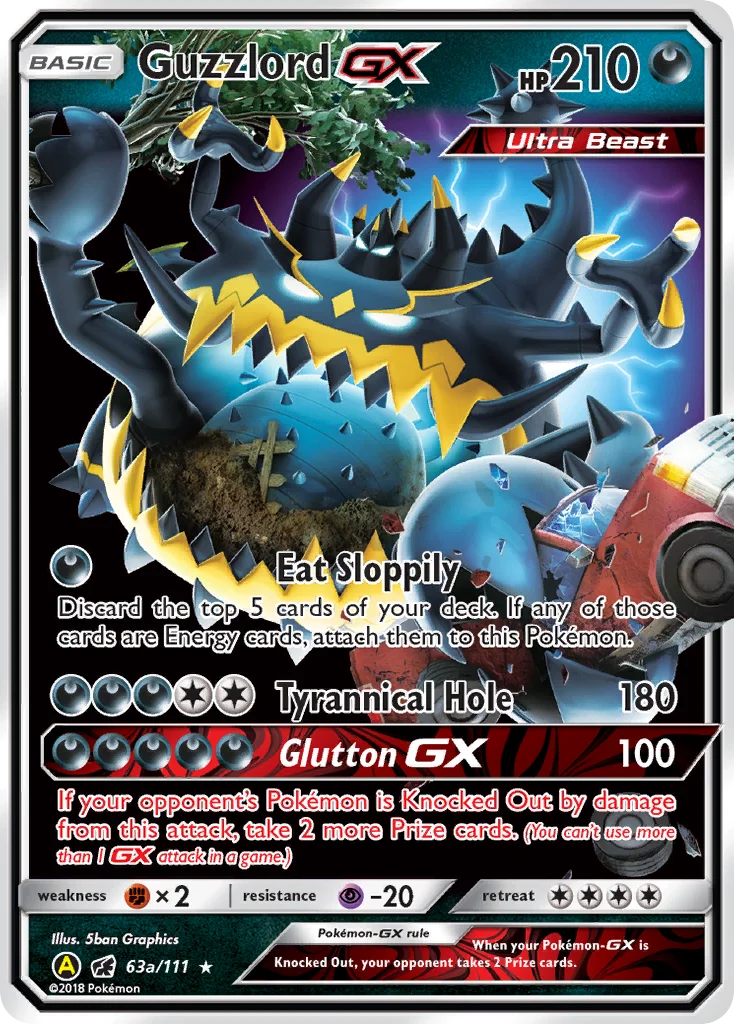 Guzzlord-GX Pokemon card