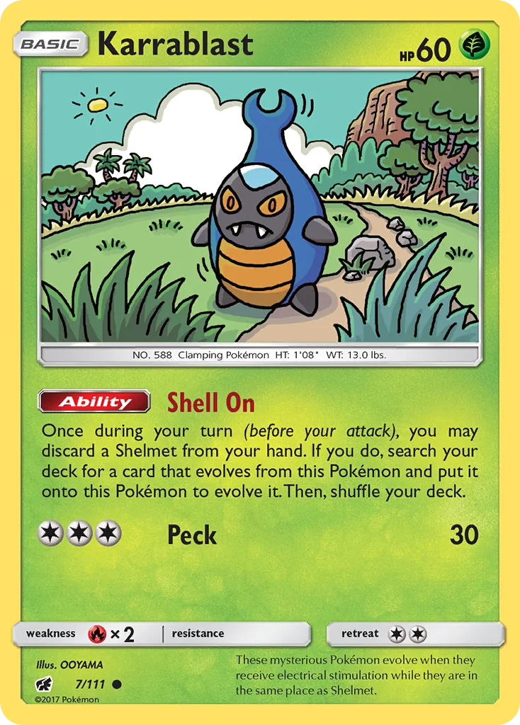 Karrablast Pokemon card