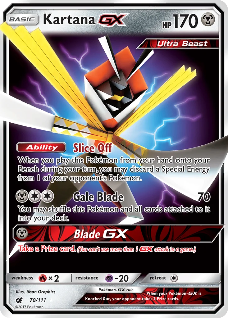 Kartana-GX Pokemon card
