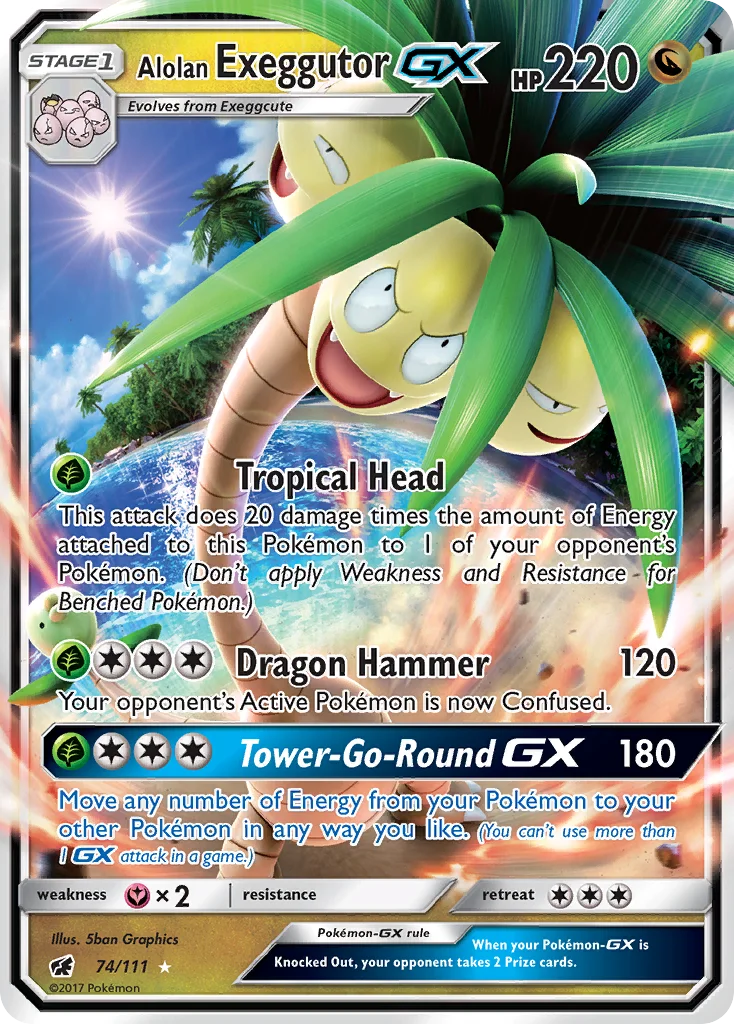 Alolan Exeggutor-GX Pokemon card