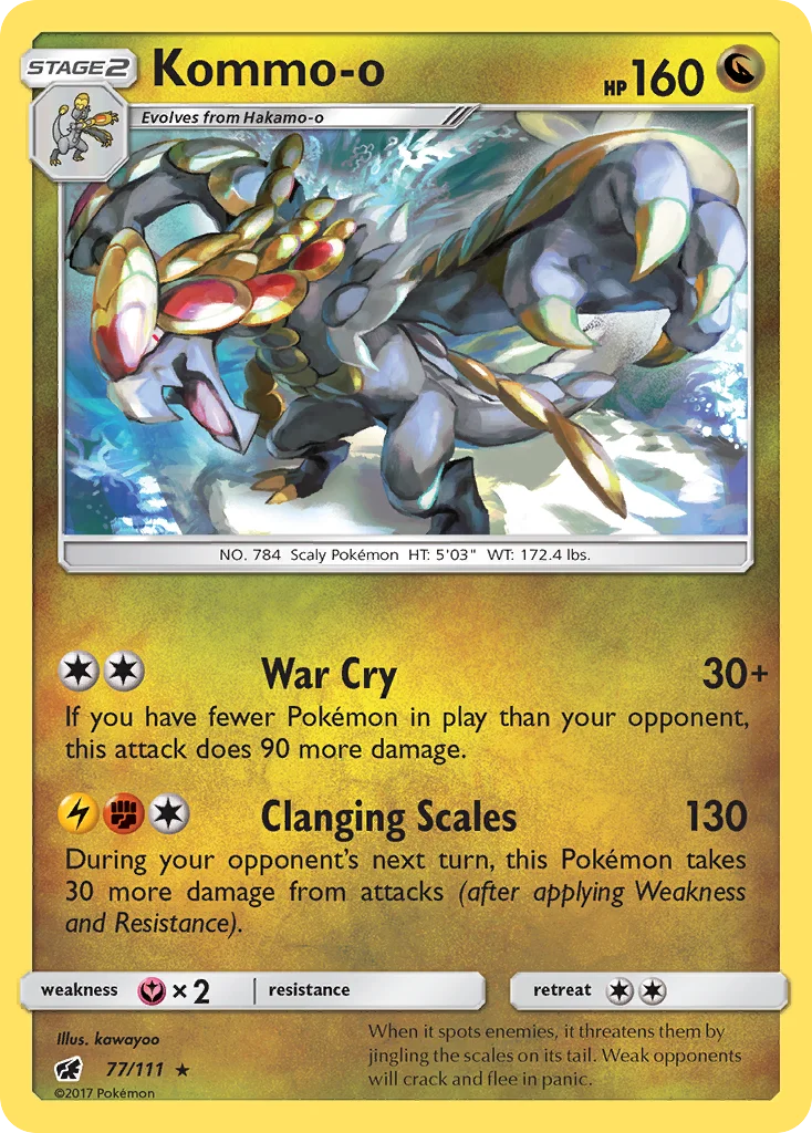 Kommo-o Pokemon card