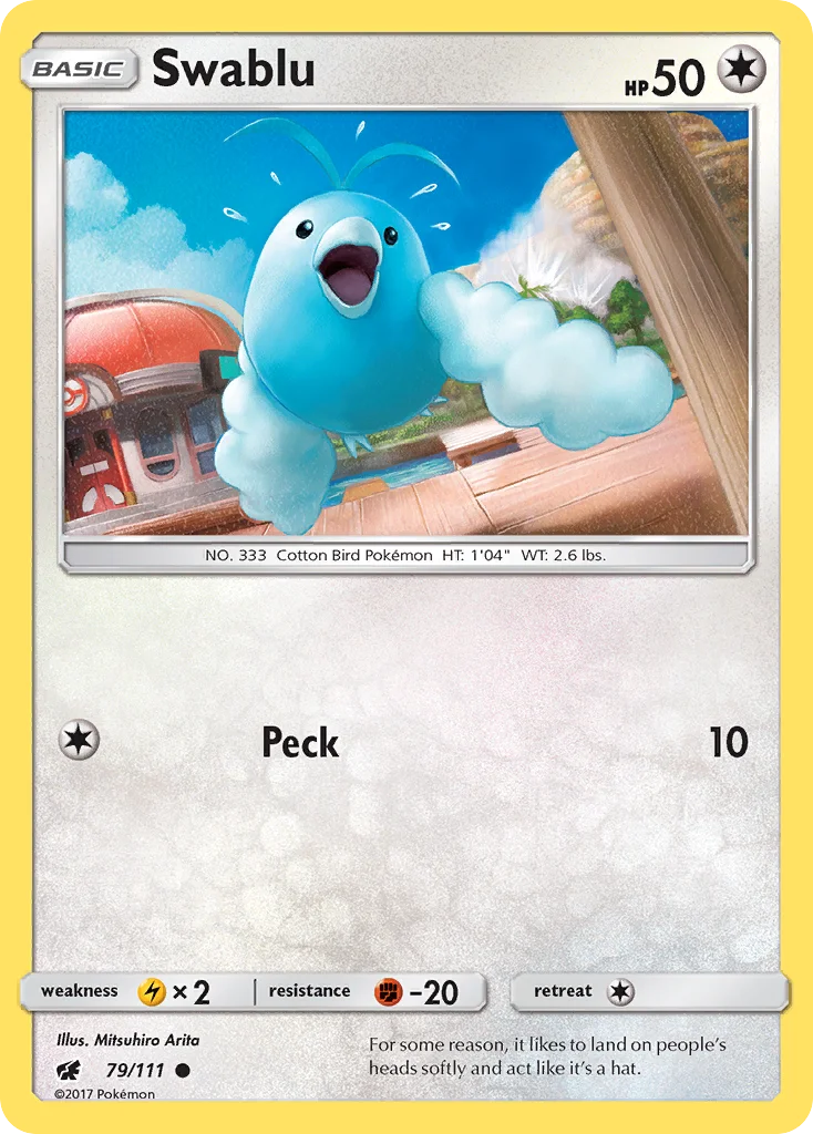 Swablu Pokemon card