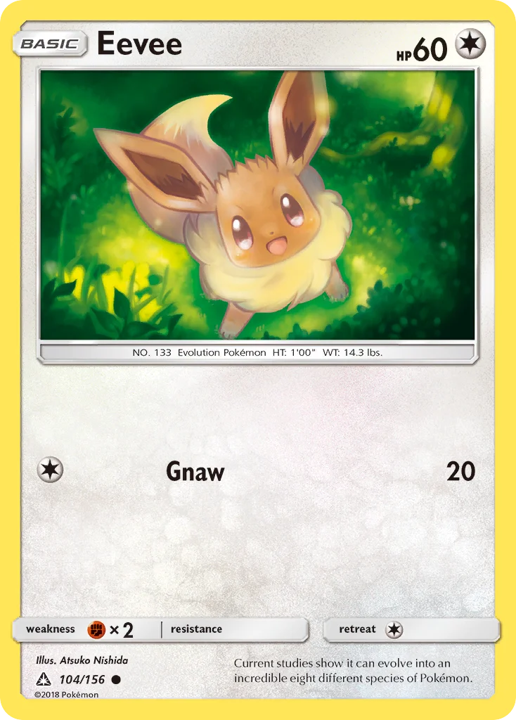 Eevee Pokemon card