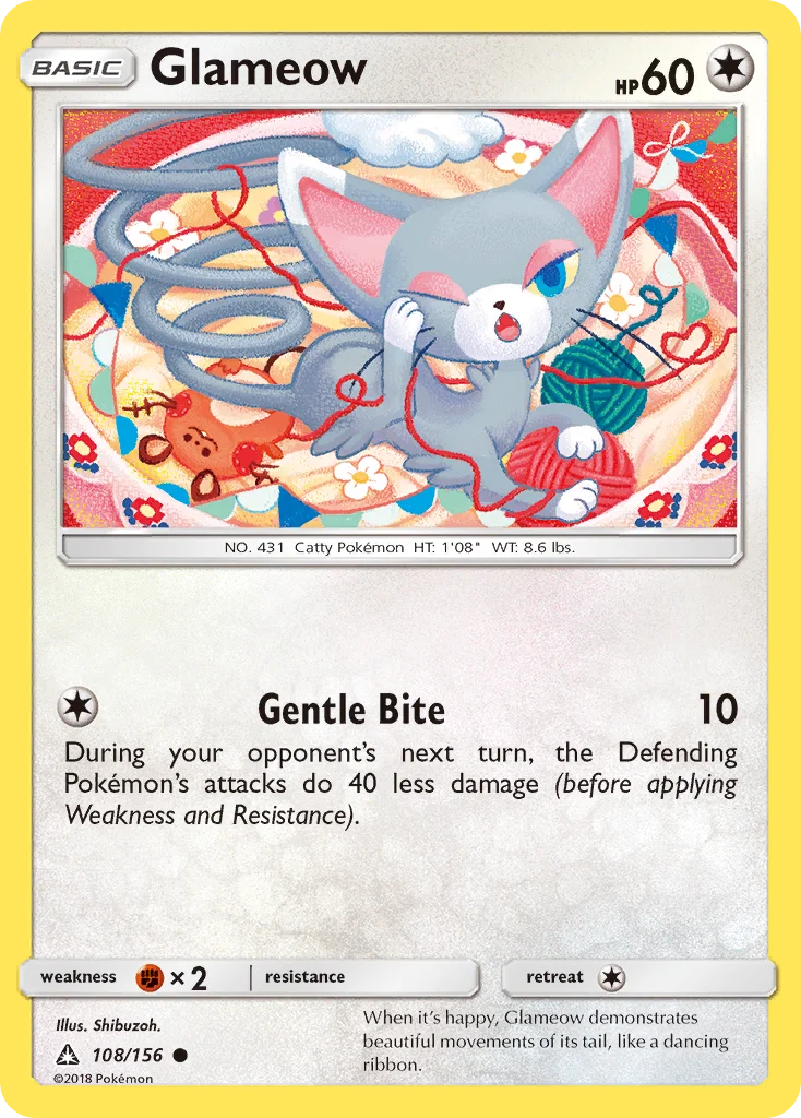 Glameow Pokemon card